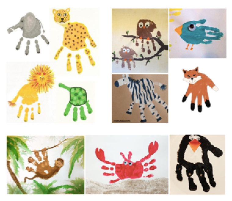 Los Animales: Actividad con pintura