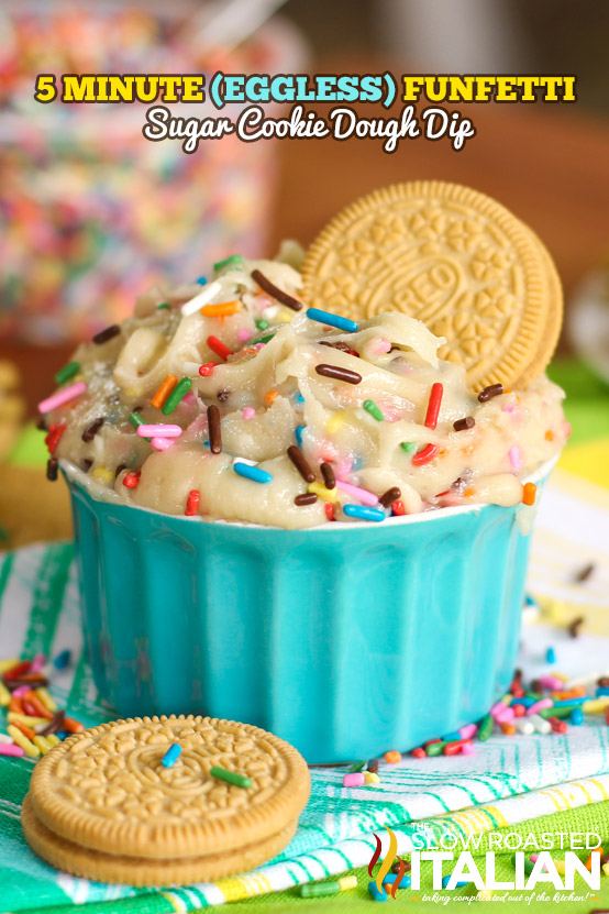 5 Minute Funfetti Sugar Cookie Dough Dip