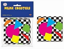 80s Party Drink Coasters