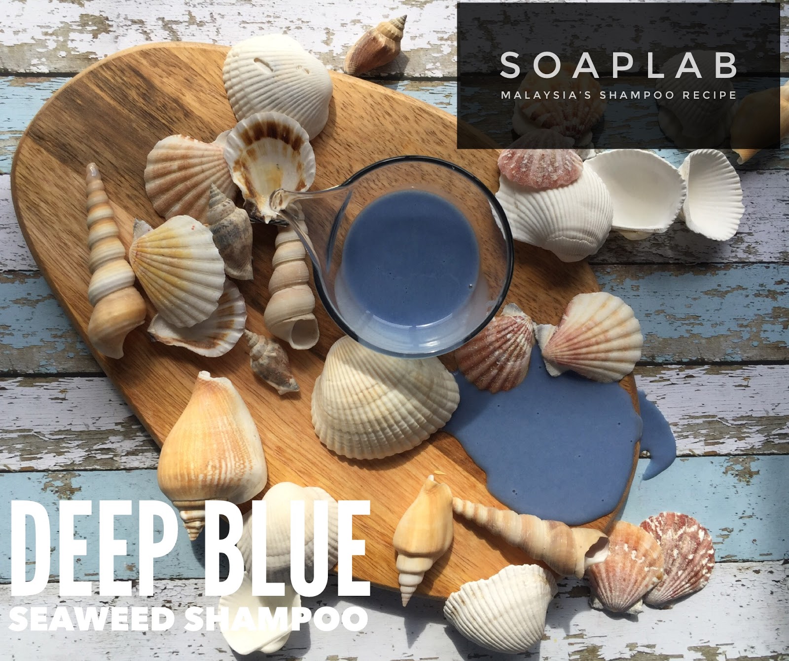 SoapLab Malaysia How To Make Deep Blue Seaweed Shampoo (Hair Growth)