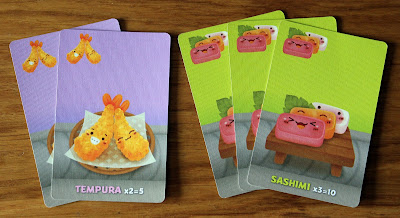 Sushi Go - tempura and sashimi cards | Random Nerdery