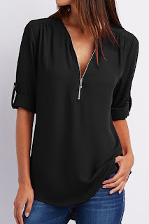 https://www.luvyle.com/v-neck-zipper-patchwork-plain-blouses-p-33450.html