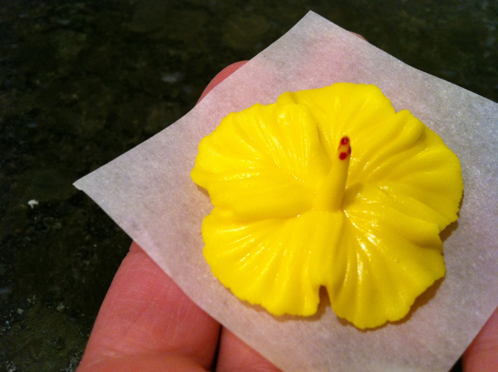 The Iced Queen Royal Icing Yellow Hibiscus