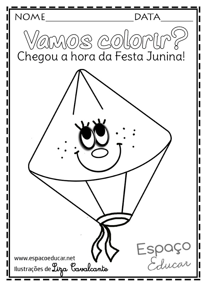 Desenhos de balão de Festa Junina para colorir, pintar ou imprimir! molde e risco de balão!