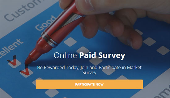 Komisen pertama online paid survey