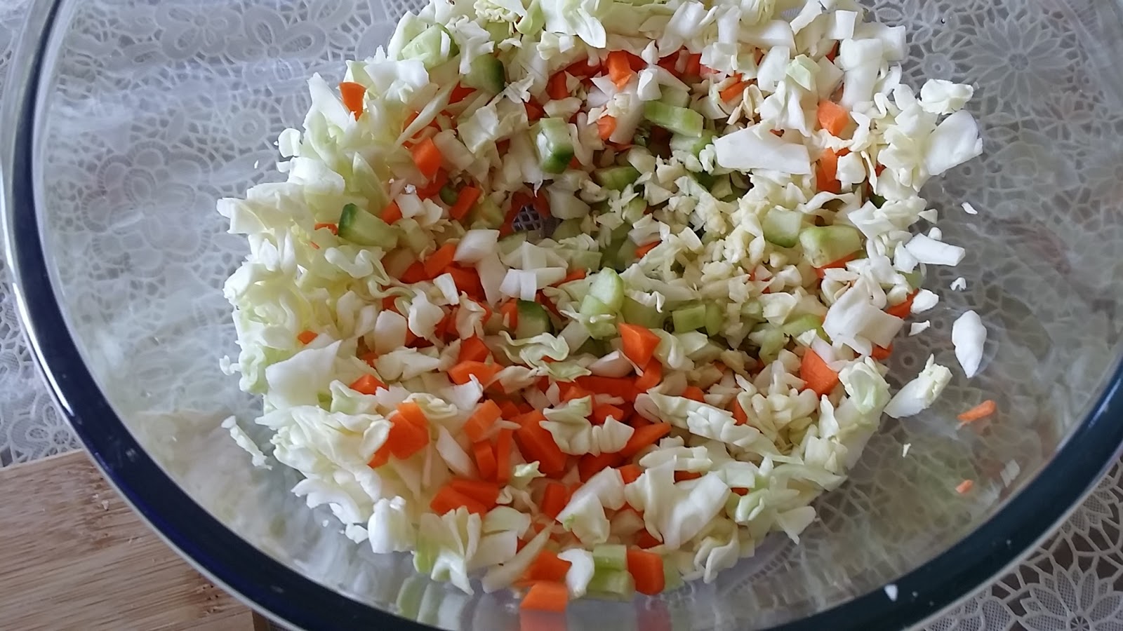 A Gourmet Meal WARM CABBAGE, CARROT & CUCUMBER SALAD