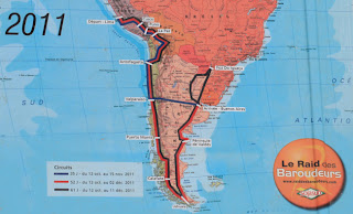 Mapa Le tour du Monde - Raid por Sudamerica. Visita obligada a Puerto Pirámides