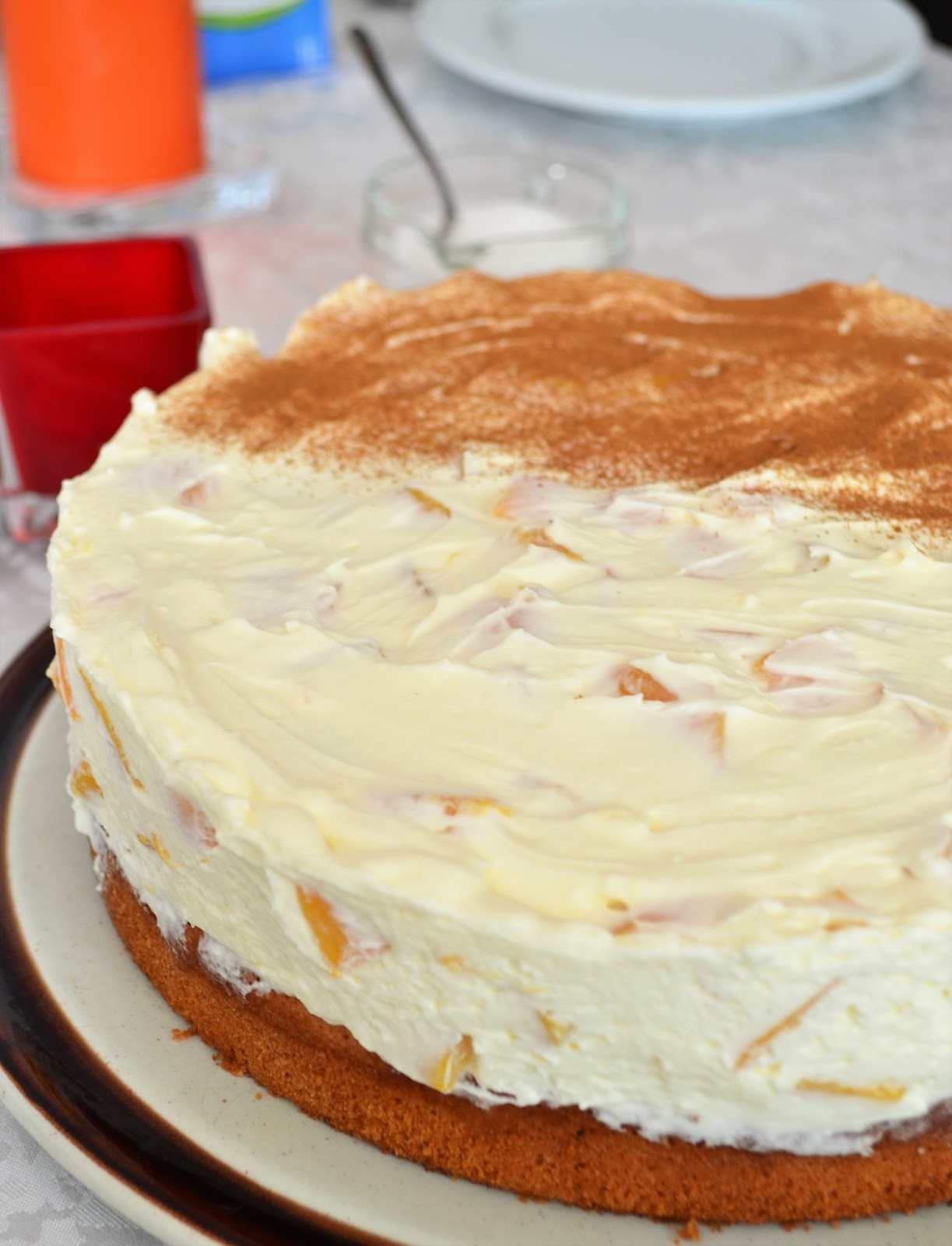 estrellacanela: Fantakuchen mit Pfirsichen aus der Springform