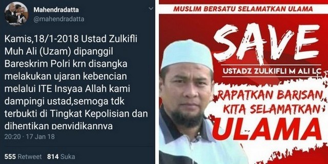 Allahu Akbar Advokat Senior Siap Bela Ustadz Zulkifli Ali Portal Islam