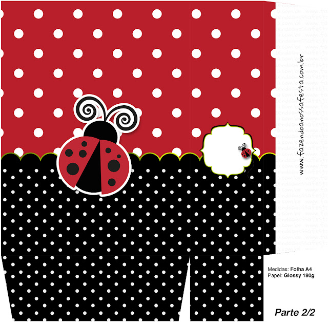 Ladybug Party Free Printable Box.