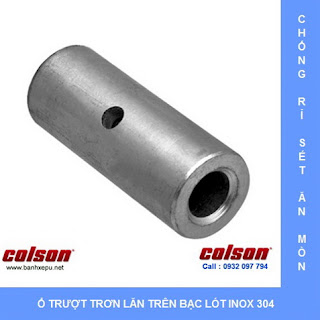 Bánh xe inox 304 chịu nhiệt xoay có khóa Colson | 2-4456-53HT-BRK4 banhxedaycolson.com