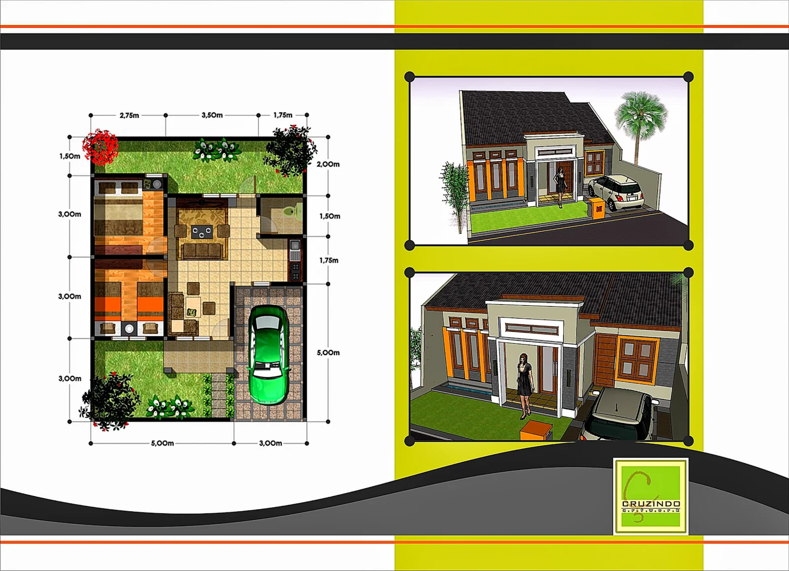 Denah Rumah Minimalis Type 45 Design Rumah Minimalis