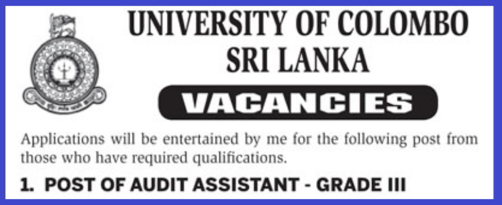 Government  Vacancy - Audit Assistant 