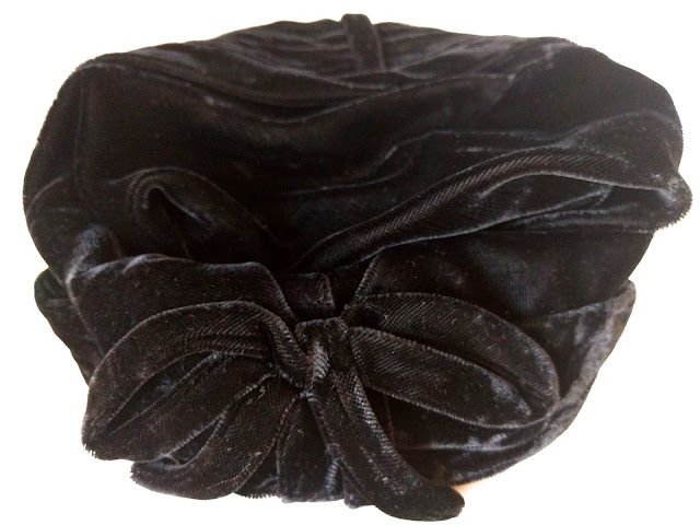 Filet à cheveux snood pinup retro vintage en crochet noir coiffure 40/50's