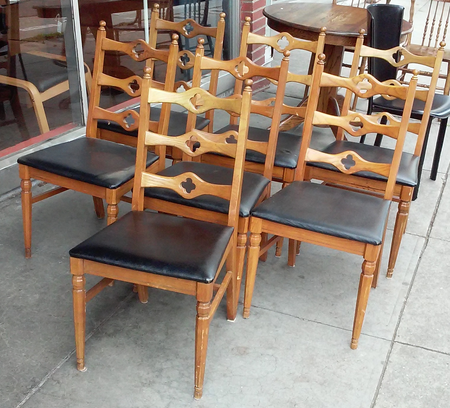 UHURU FURNITURE & COLLECTIBLES SOLD 7 Vintage Mediterranean Dining Chairs 75 / set