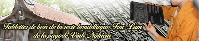 Tablettes de bois de la secte bouddhique truc lam de la pagode vinh nghiem (patrimoine documentaire de l'humanité)