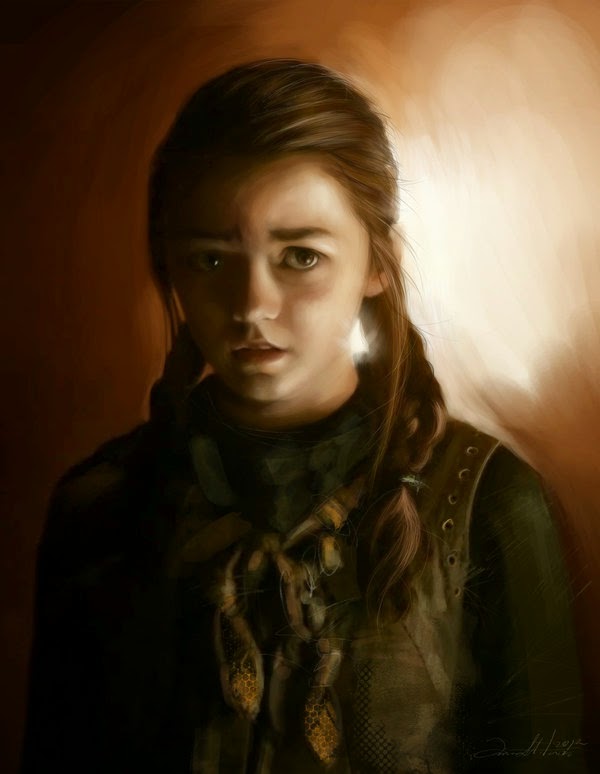 11-Arya-Stark-Ania Mitura-GoT-Game-of-Thrones-Digital-Paintings-www-designstack-co
