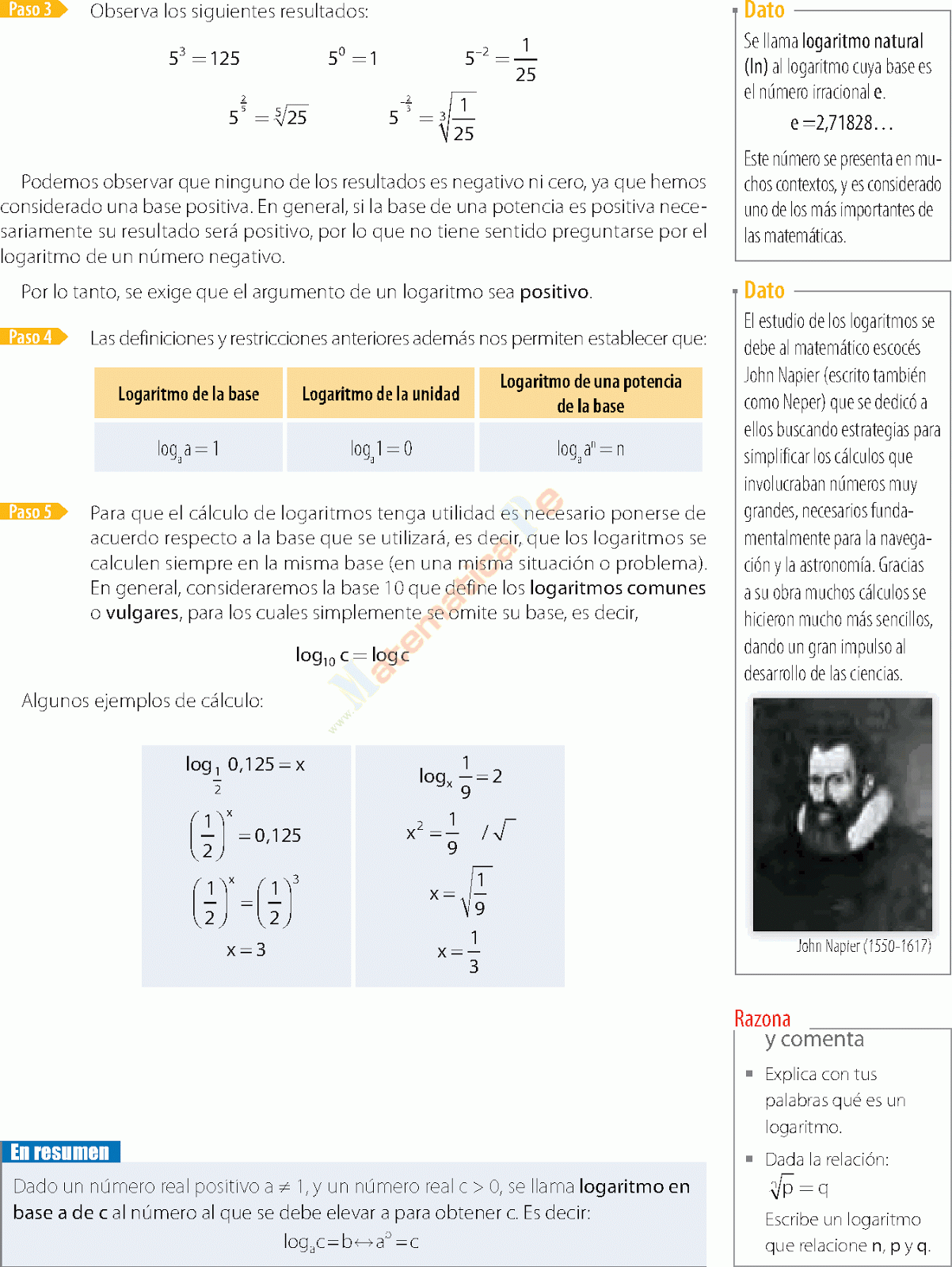 Logaritmos Ejercicios Resueltos De Segundo De Secundaria Pdf