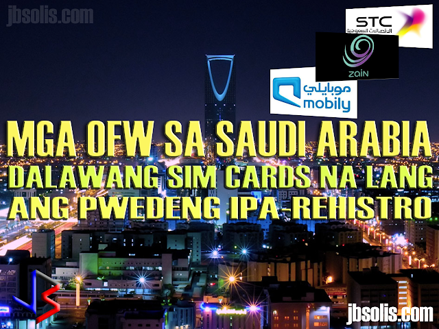Saudi Arabia has imposed limits on the number of prepaid SIM cards registered for citizens and foreigners, restrictions that the regulator said aim to prevent the use of cards in carrying out militant attacks in the kingdom.  This move also comes after a massive nationwide campaign of sim card verification by linking each sim card to the fingerprint of its owner. Millions of foreign residents, including the hundreds of thousands of OFWs, are now limited to two prepaid SIM cards across all operators. The limit applies to both voice (call) and data (internet) lines in a country where a majority of expats rely on data SIMs for Internet. Saudis are restricted to a more generous amount of 10 prepaid SIM cards.  Expats who have more than two sim cards which are already verified, will not be affected and will be allowed to keep their existing sim cards. They will not however be able to buy and register a new sim card in their name, until the authorities lift the limits.  “This is considered a temporary procedure to correct and remedy the large number of illegal SIM cards in the market,” the Communications and Information Technology Commission, Saudi Arabia’s telecommunications regulator, said in a statement.  "Illegal SIM cards have been used to carry out terrorist operations and other acts harmful to national security." they further said. The move is likely to hit telecom firms which are already going through a tough time.  Shares in Mobily and  Zain have went down. The kingdom's largets network, Saudi Telecom Company slashed a portion of its profits.  The move will also likely raise the ire of consumers since it is the latest in a string of decisions in which consumers have been forced to wait in long lines just to verify their information and submit their fingerprint.  A few months back, mobile service providers have also scaled-back their unlimited internet plans, thereby raising internet costs to consumers. This happened even as increasing number of data-sim users are complaining of slow internet speeds due to network congestion.