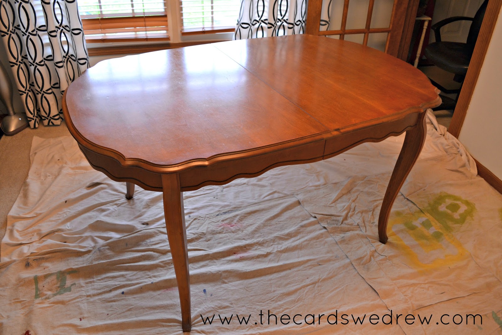 Chalk Paint Dining Room Table Upcycle Adventure The Cards We Drew