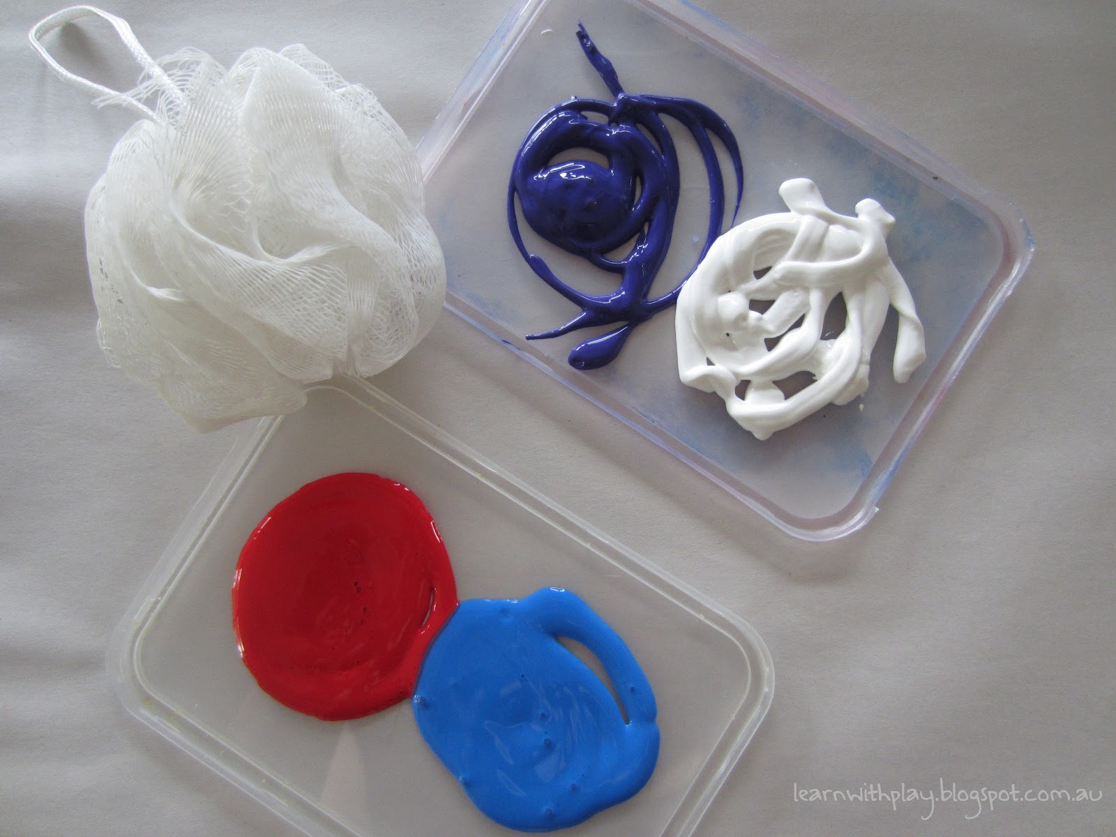 Learn with Play at Home Shower Sponge Painting