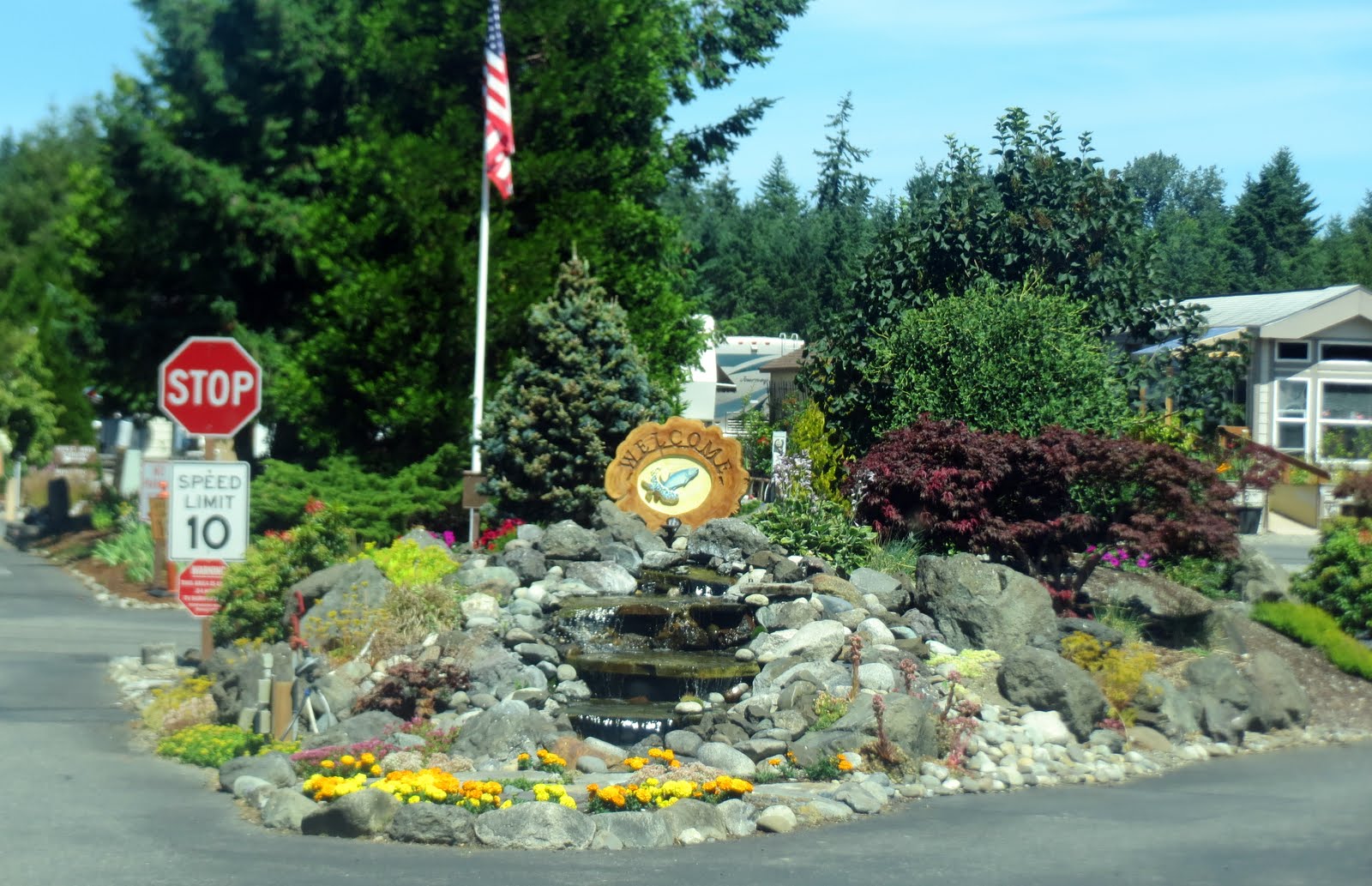 Bob and Linda's RV Travels . Escapees Coho Evergreen RV Park, Chimacum WA, July 2017