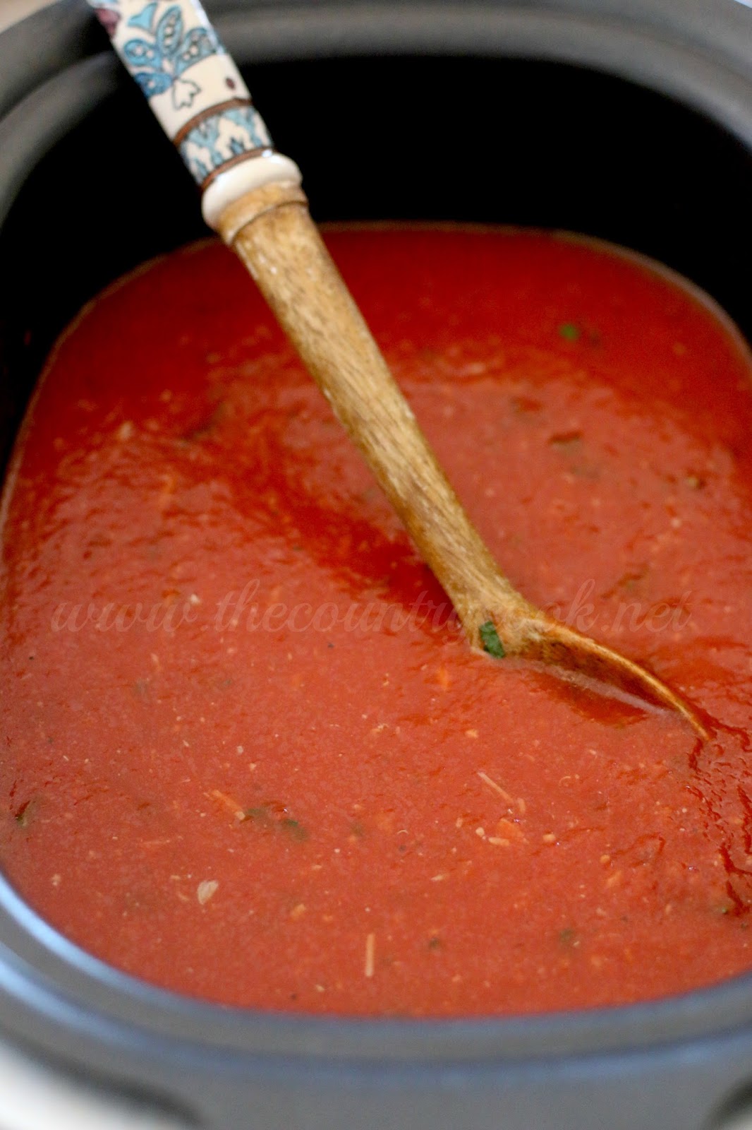 Crock Pot Marinara Sauce with Meatballs The Country Cook
