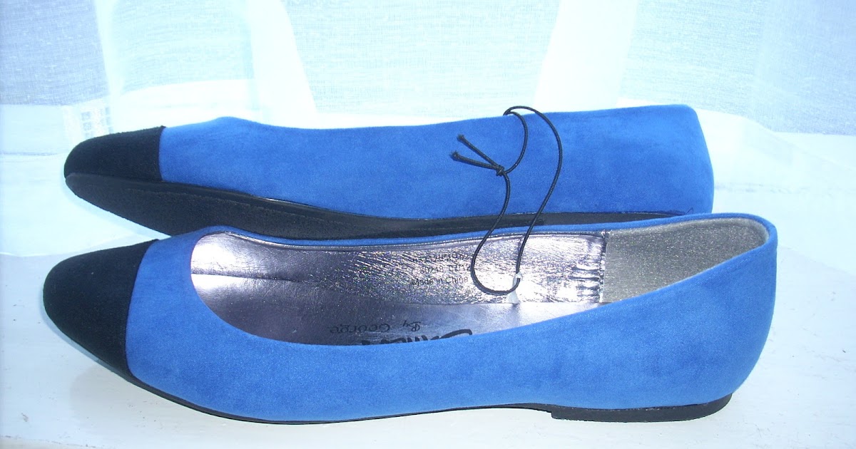 black flats with turquoise bottom