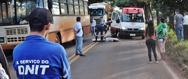 Campo Mourão: Senhora de 73 anos morre atropelada por ônibus