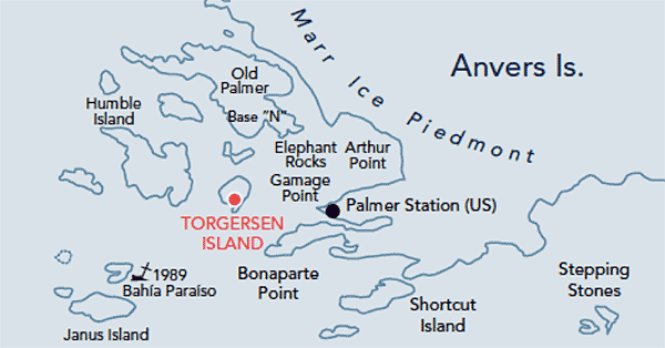 Location of Torgersen Island