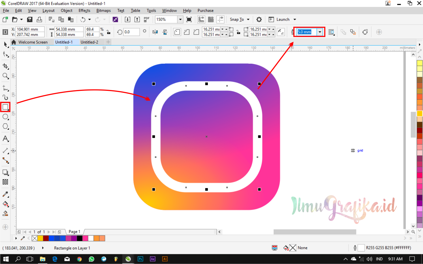 Cara Termudah Membuat Logo Instagram Terbaru Ilmugrafikaid