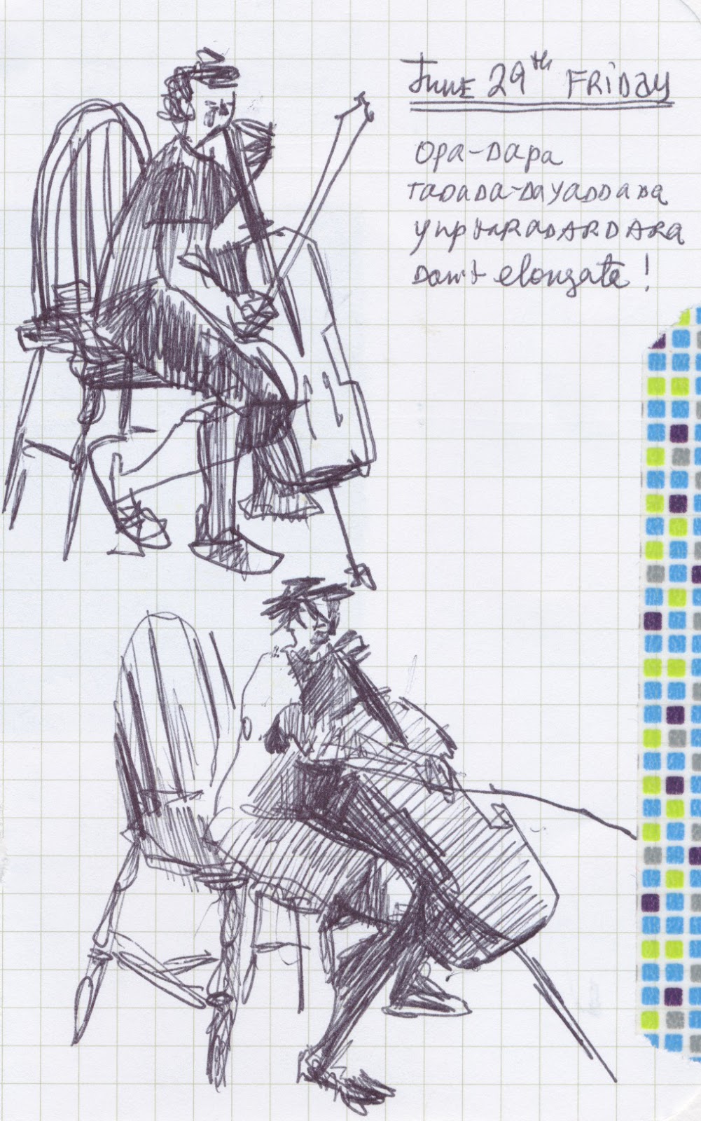 ApplePine Sketchbook 115 Reading and Music