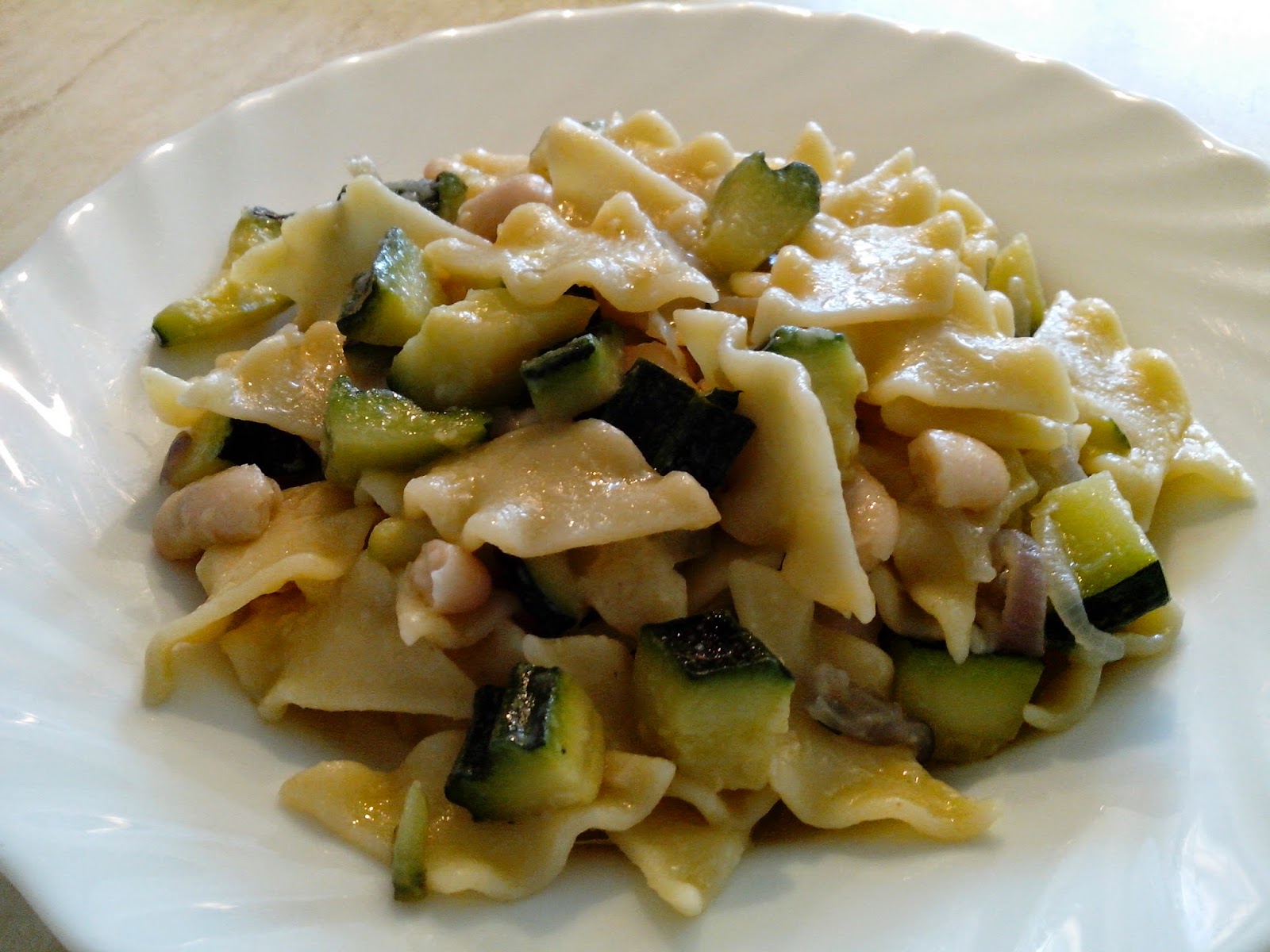 maltagliati con zucchine e cannellini