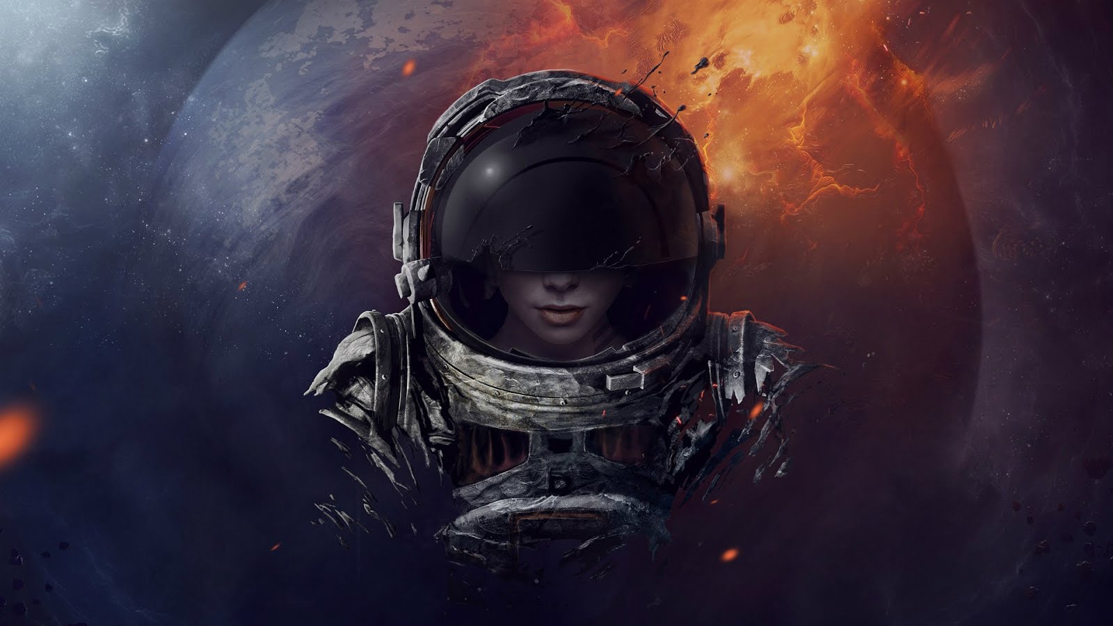Space Girl Wallpaper
