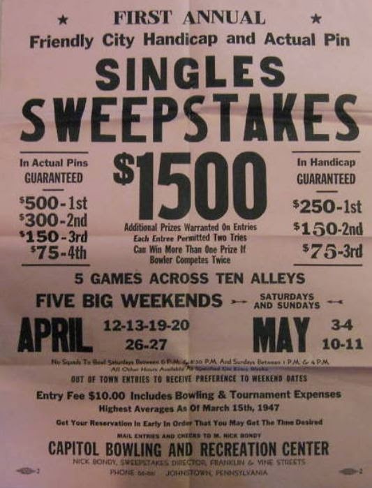 Vintage Johnstown Bowling Tournament