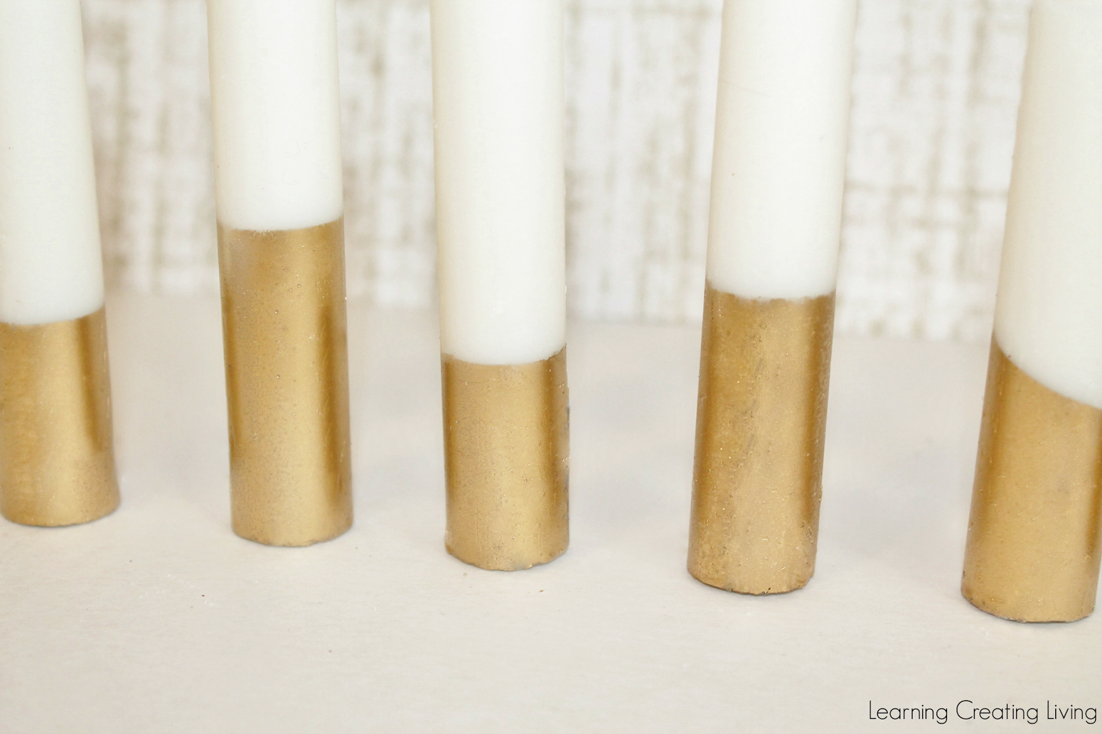 Put A Bird On It DIY Gold Dipped Candles Guest Post by Katelyn