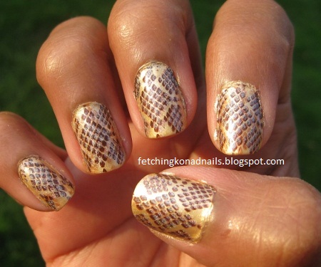 Rattlesnake Nails - The Remix | Fetching Konad Nails