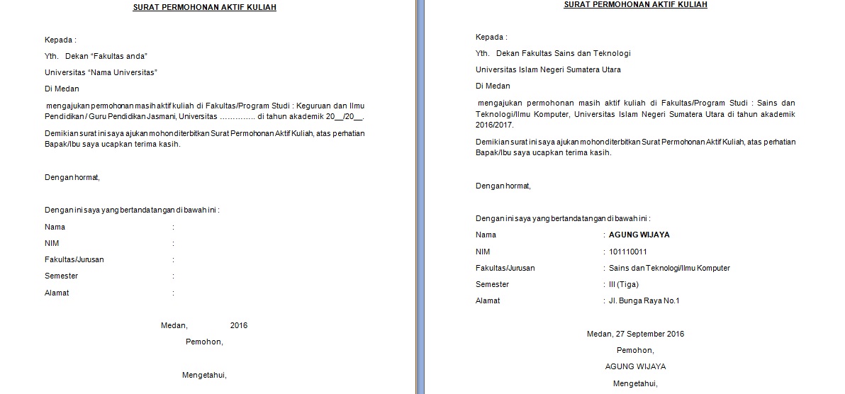 Contoh Fungsi Buat Surat Permohonan Aktif Kuliah Yang Baik