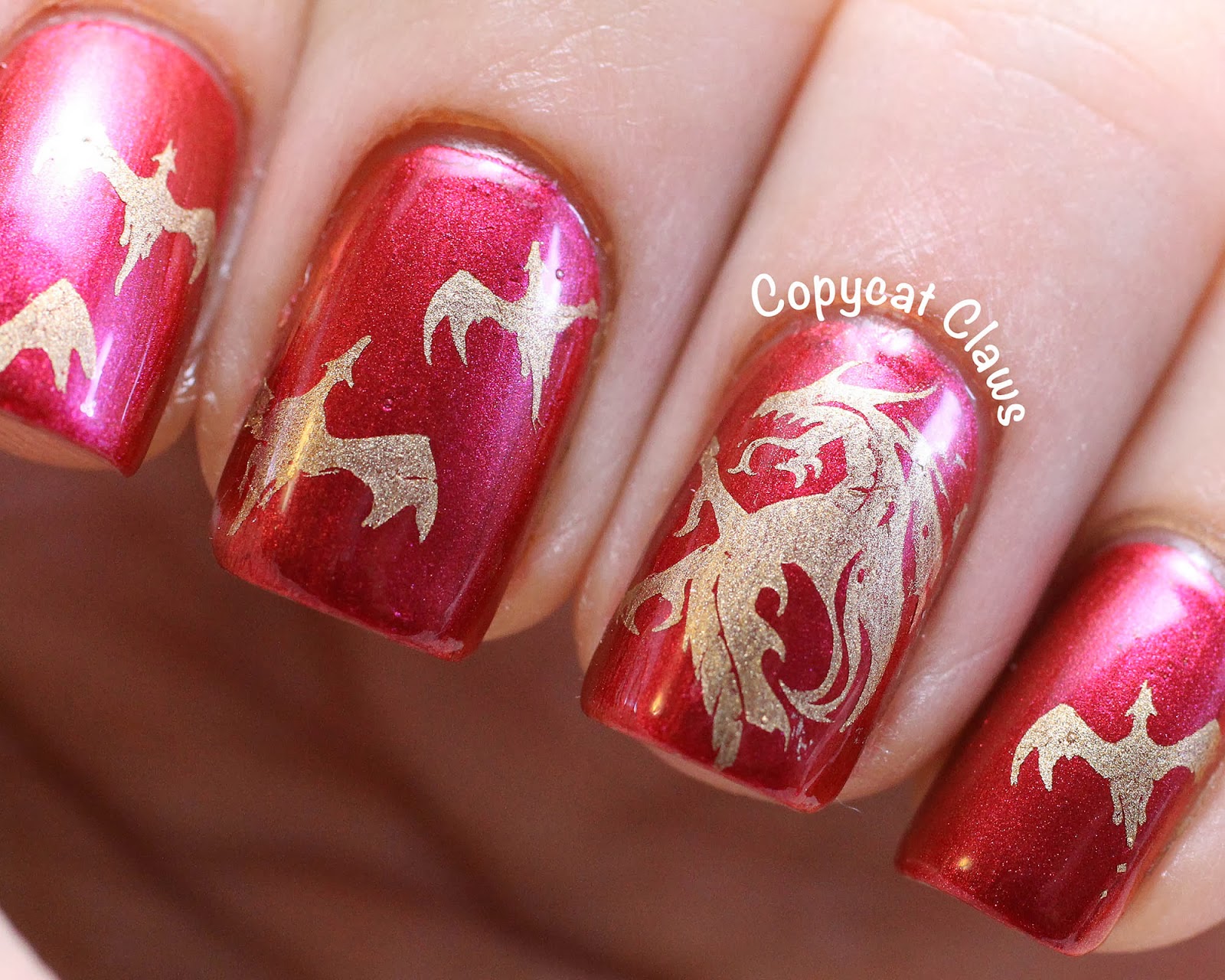 10. Dragon Nail Art with Ombre Effect - wide 2