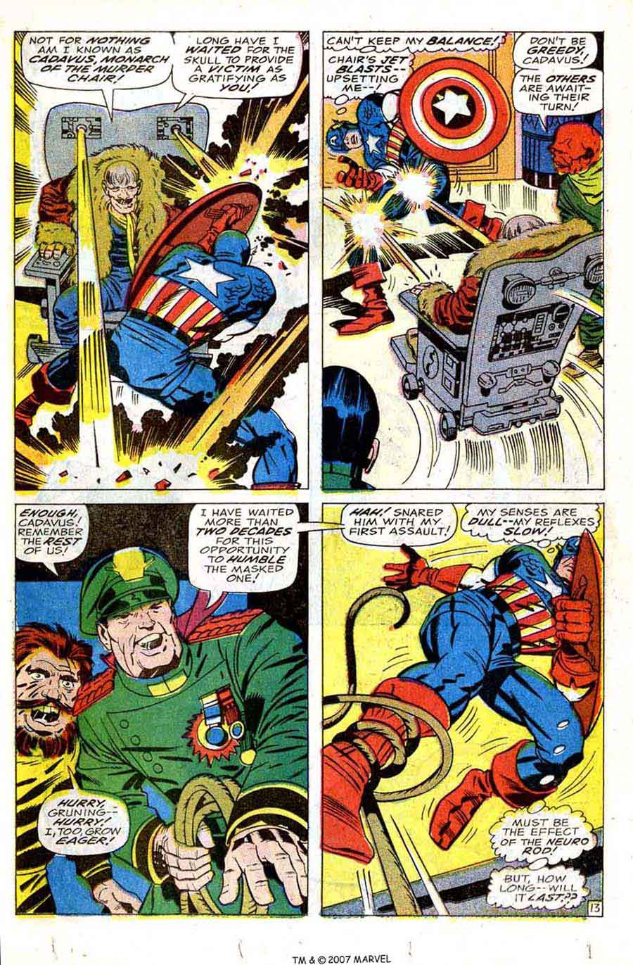 Captain America v1 #104 marvel comic book page art by Jack Kirby