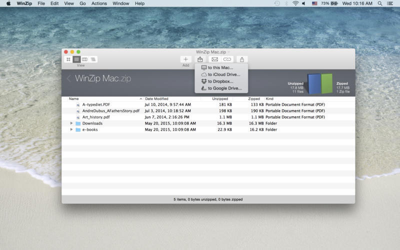 Winzip 5.0.3188 mac