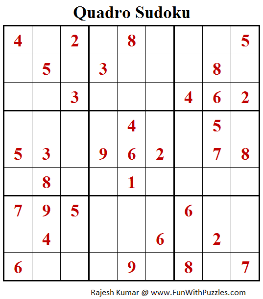 Quadro Sudoku Puzzles Fun With Sudoku 395 396