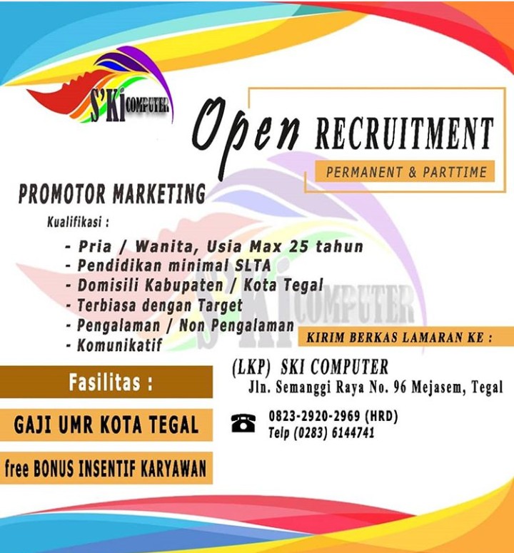 Lowongan Kerja Promotor Marketing Di Lkp Ski Computer Tegal Bursa Lowongan Kerja