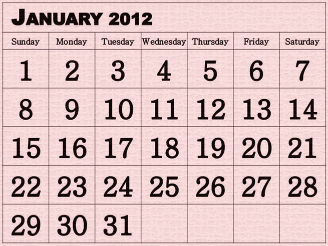 January 2012 printable calendar - January%2B2012%2Bprintable%2Bcalendar 