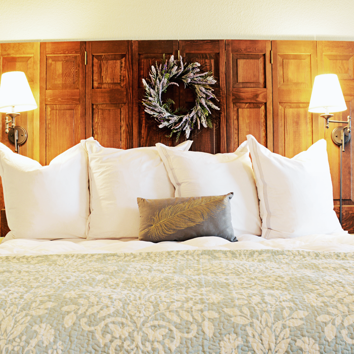 How To Make A Headboard Out Of Bifold Doors I Should Be Mopping The Floor