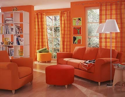 Decora el hogar: Decoracion de salas en naranja