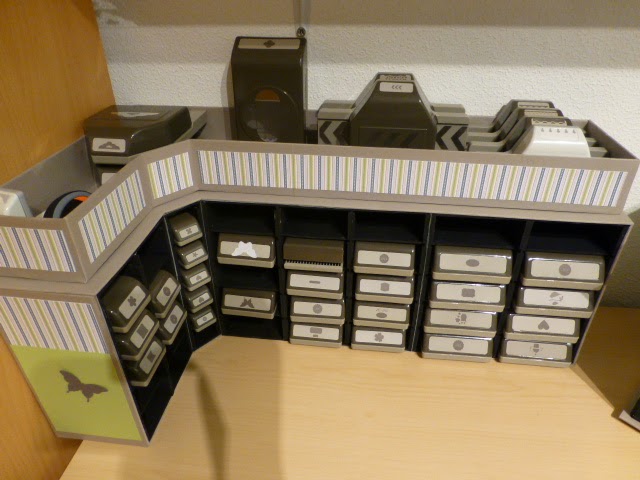 Bastelteufelchen: Aufbewahrung für Stampin Up Stanzen aus Graupappe