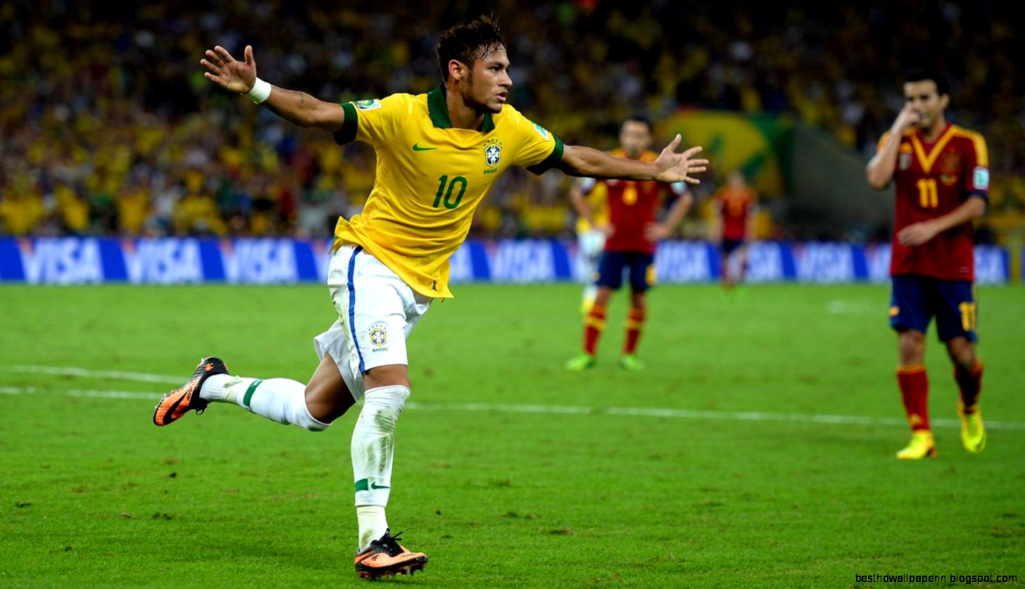 Neymar Da Silva Santos On Brazil Football Club 13248 Wallpaper