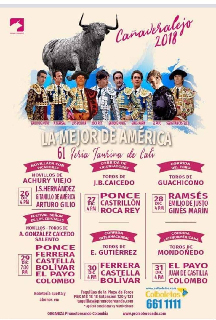 tauricentro carteles de la feria de CALI COLOMBIA