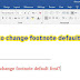 How to change MS Word footnote default font? 